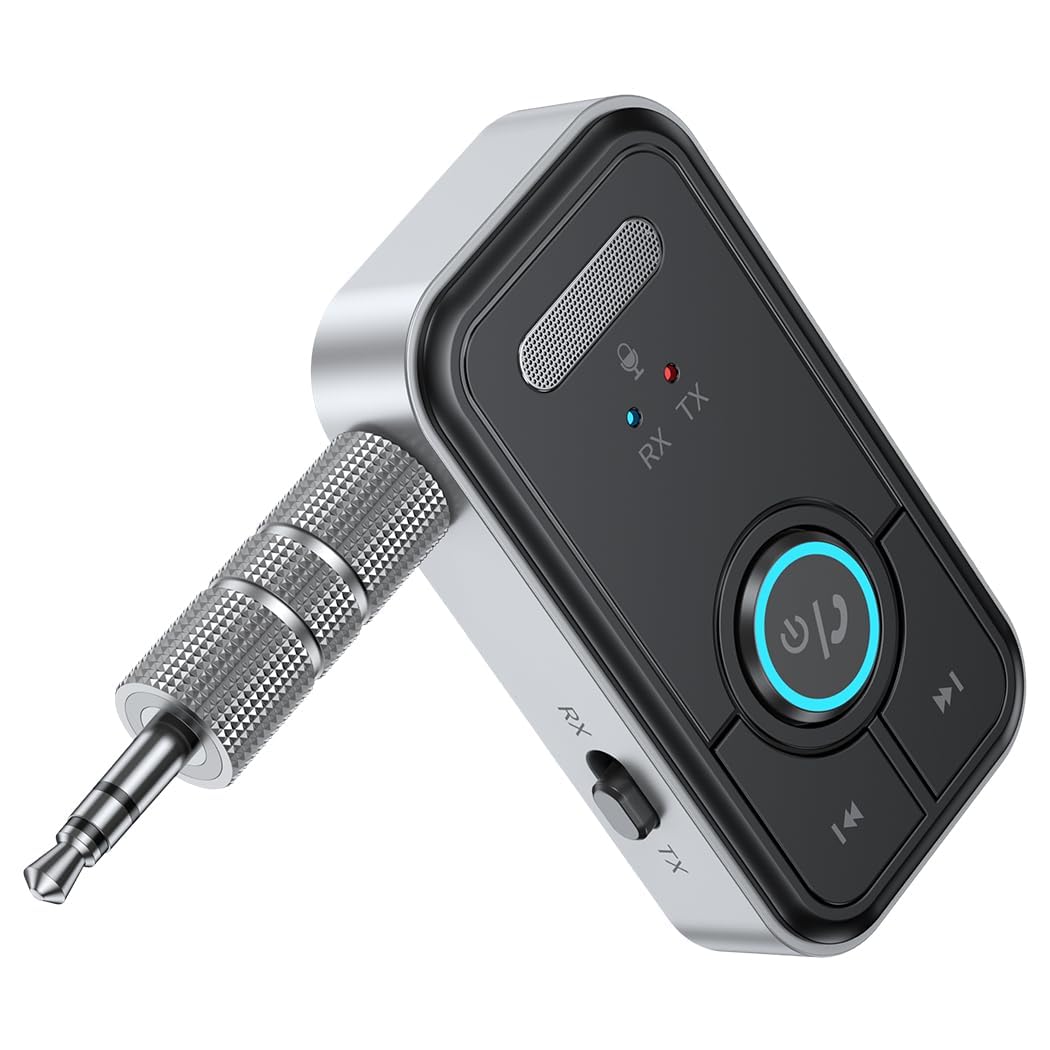 2-in-1 Bluetooth Transmitter Receiver for Car Audio,TV,Speaker,Projector